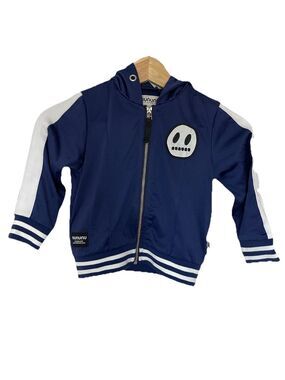 Nununu Boys 3-4years Navy Blue Track Suit Jacket Zip Up NEW